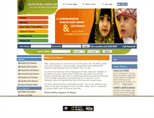 Tablet Screenshot of muslim-baby-names.com